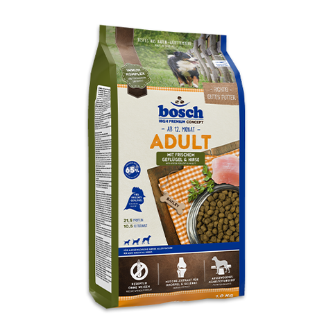 Bosch Adult with poultry & millet - Сухой корм для собак