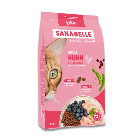 Санабель Едалт Птах та чорниця -> дивитися велике фото Sanabelle Adult Huhn & Blaubeeren - Сухий корм для кішок