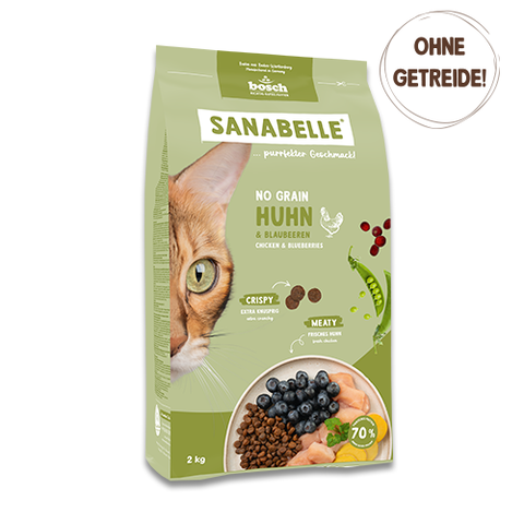 Санабель Ноу Грейн Курка із чорницями -> дивитися велике фото Sanabelle No Grain chicken & blueberries - Сухий корм для кішок